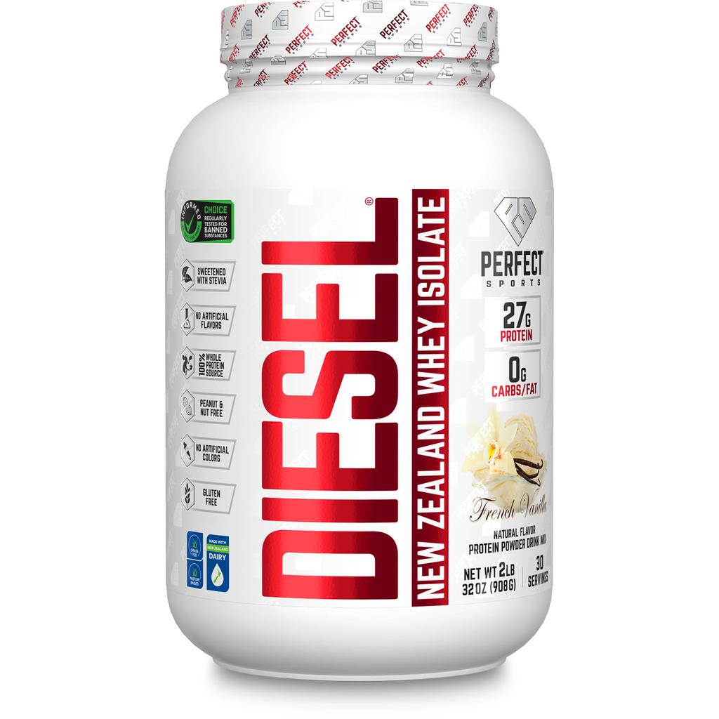Perfect Sports Diesel, New Zealand Whey Isolate, French Vanilla Flavor, 908 G (2 Lb)