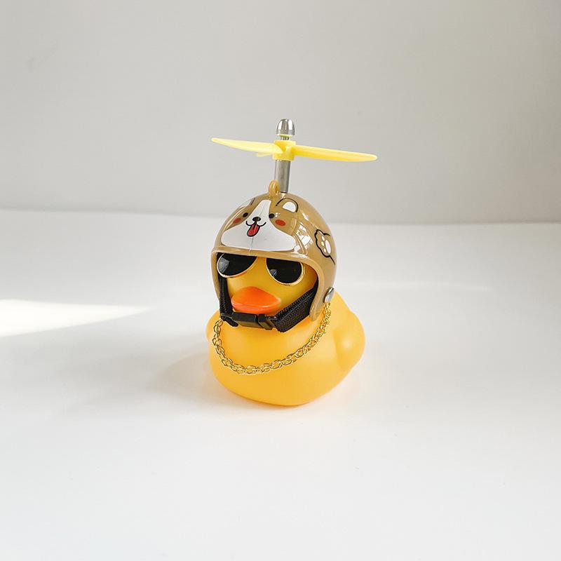 Wind-Resistant Electric Yellow Duck Dashboard Ornament