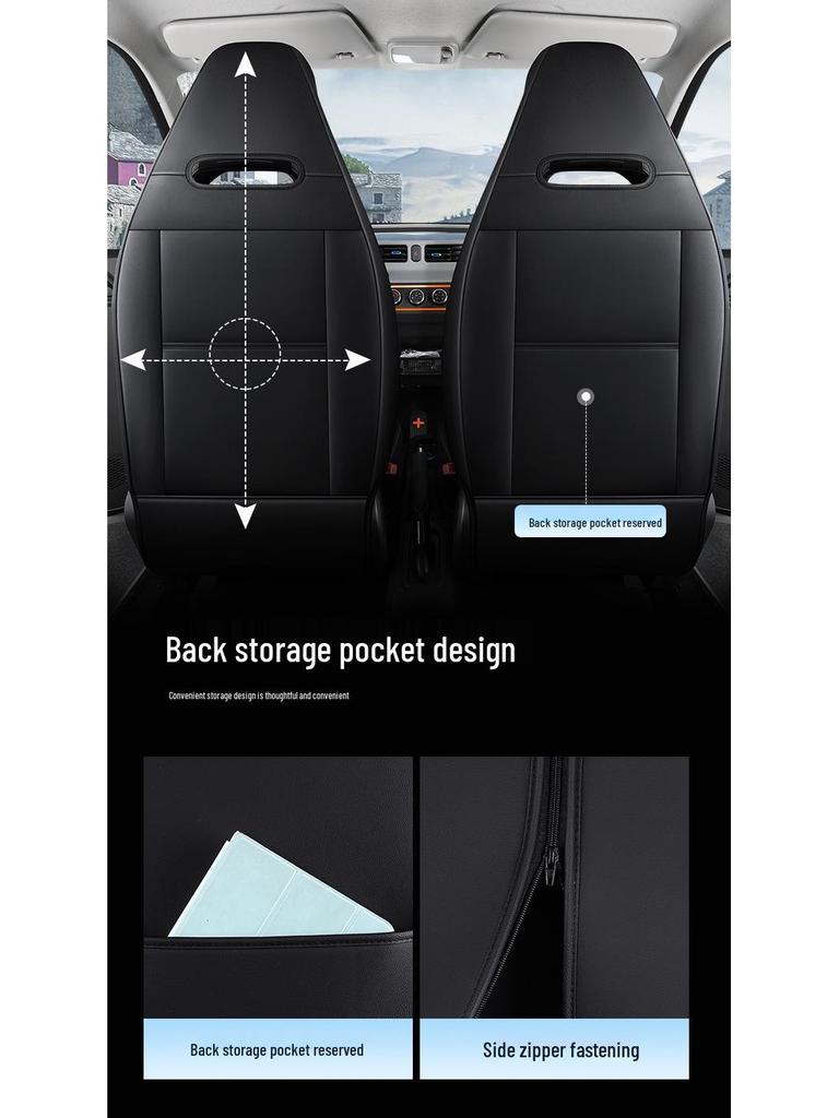 Custom Leather & Mesh Cartoon Seat Cushion for Wuling Hongguang MINI