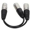 XLR Female To Dual XLR Male Cable Microphone Stereo Balanced Connection Cord for Audio AdapterWhite 0.25m   0.8ft