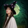 Креативная красочная шляпа ведьмы на Хэллоуин, бархатный косплей-аксессуар, колпак волшебника с бабочкой, реквизит для вечеринки, черная шляпа на Хэллоуин, маскарад