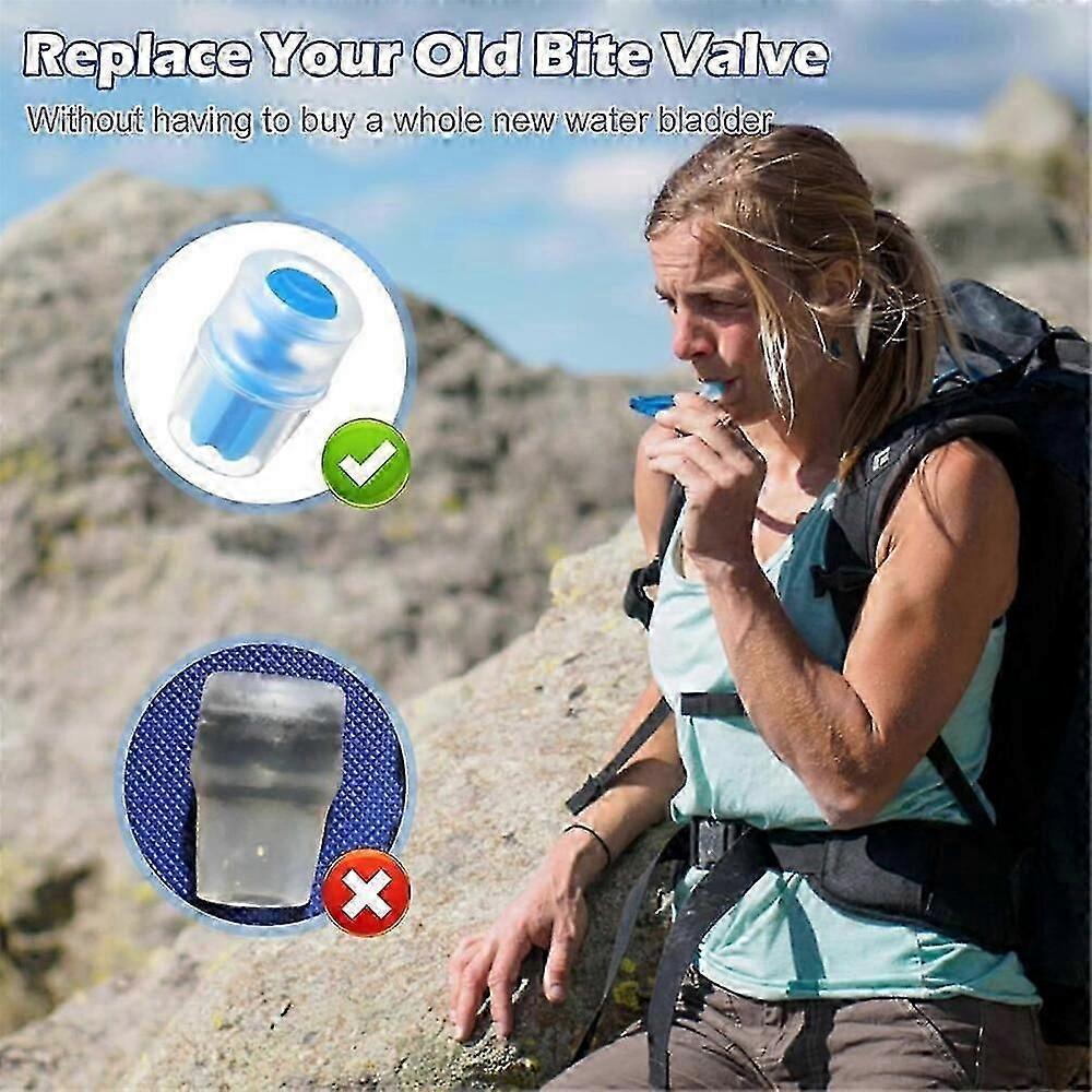 (Blue)6pcs Replacement Bite Valve Sheath for Osprey,Water Bladder Bite Valve Replacement Hydration Silicon