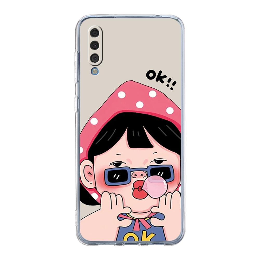 Cartoon Funny Boy Girl Couple Case For Samsung A54 A52 A50 A70 A40 A20S A20E A12 A14 A16 A22 A24 A42 A34 A32 5G A04s A06 Cover