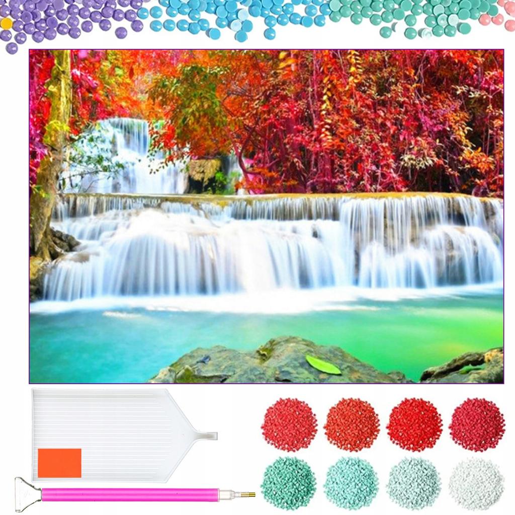 Ob_L_122 Diamond Painting 30X40 - Natura, Wodospady