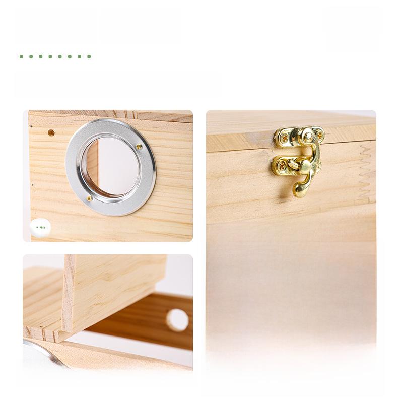 Clear Parrot Breeding Box, Black Phoenix Tiger Skin Peony Design, Hanging Bird Nest House.