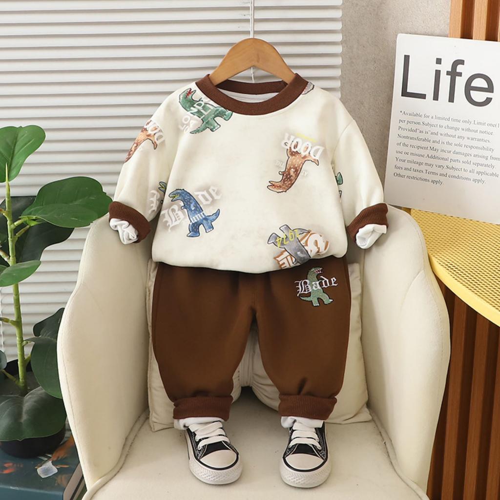 Детский повседневный комплект с длинным рукавом, удобные наряды для повседневной носки