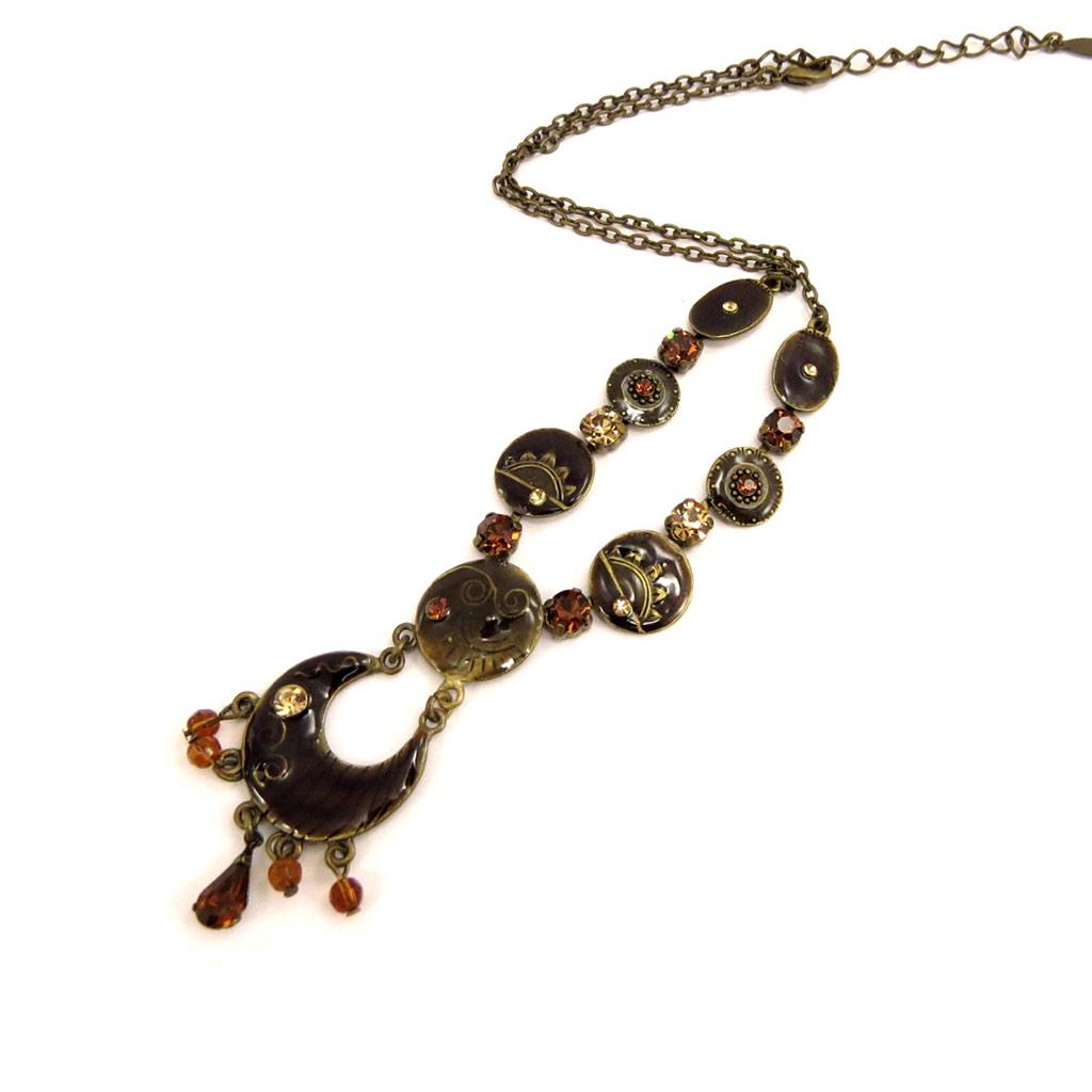 Les Trésors De Lily [D7828] — Коричневое дизайнерское колье «Федра»