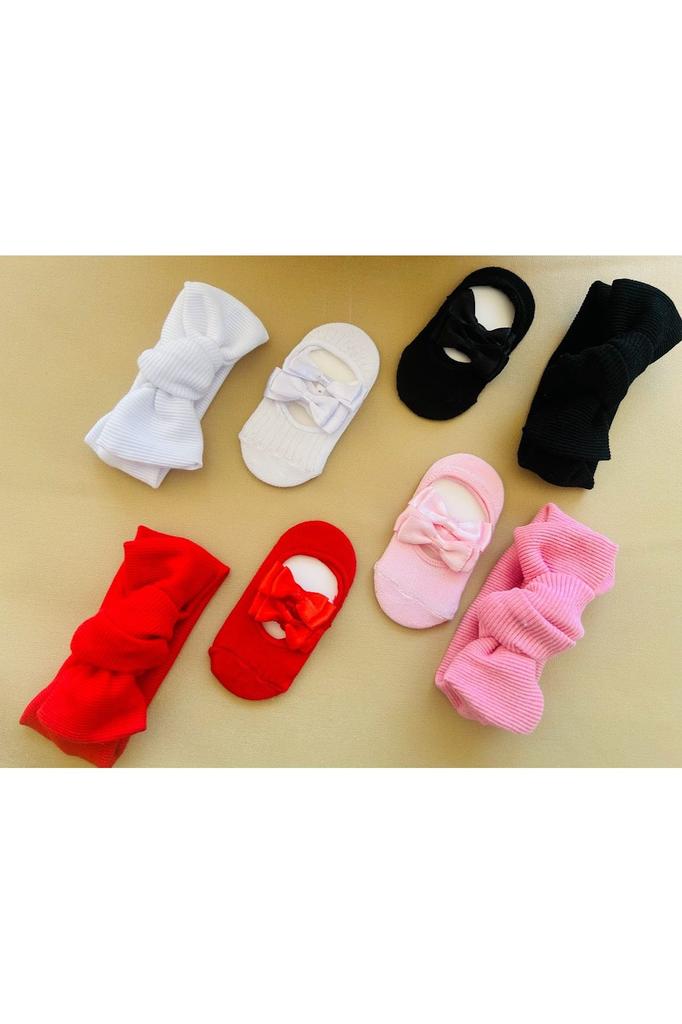 Комплект банданы и носков для балерины для маленьких девочек и детей, 8 предметов