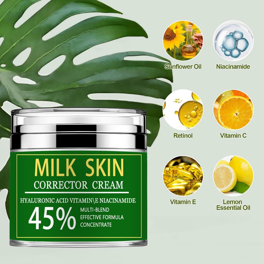 РЕТИНОЛ, КОЛЛАГЕН и ГИАЛУРОВАЯ КИСЛОТА Крем для кожи с молочком, осветляющий мелкие морщины, увлажняющий, подтягивающий крем