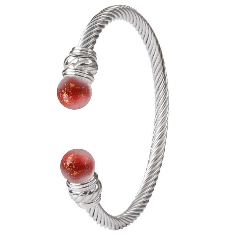 Горячий титановый стальной кабельный браслет-манжета из циркония, модный браслет, ювелирные изделия, изящные аксессуары для браслетов, украшение для рук