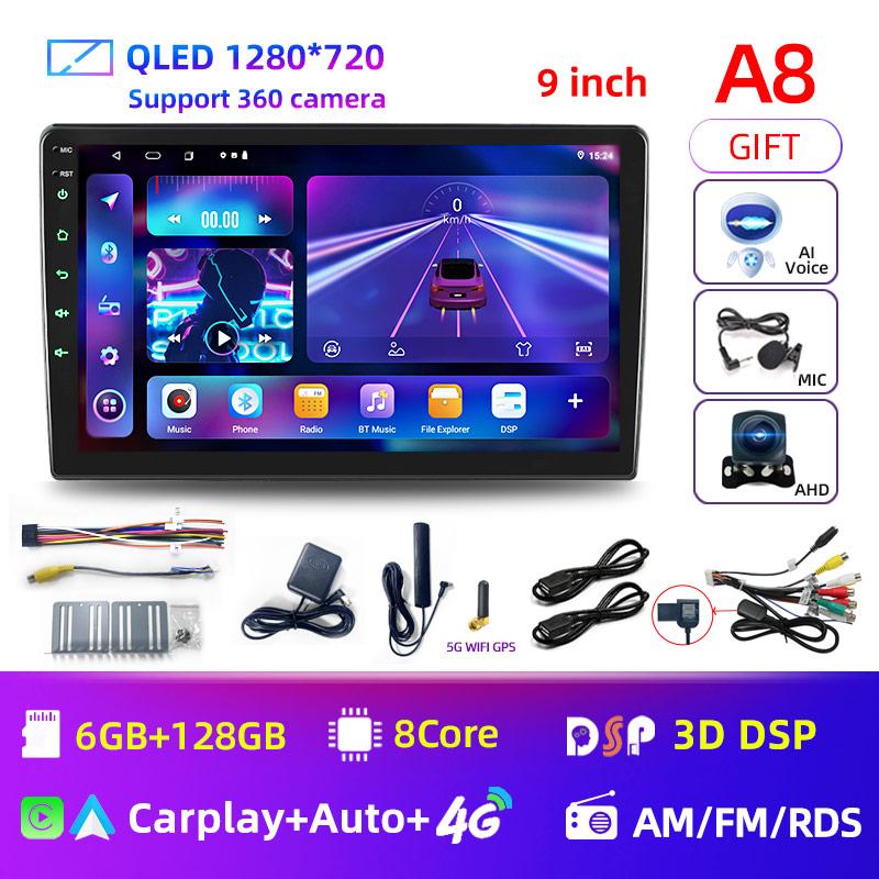 7/9/10'' 2 Din Android12 Auto Car Radio Multimedia Video Universal Stereo Carplay Gps For Volkswagen Nissan Hyundai Kia Toyota