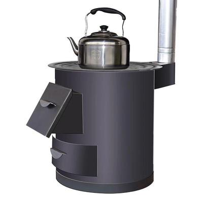 Портативная бездымная дровяная печь: Энергоэффективный дровяной обогреватель для помещений и улицы с большой столовой поверхностью