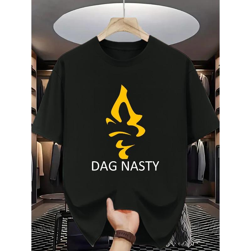 Футболка с графическим принтом DAG NASTY - Мужская повседневная летняя футболка, Удобная эластичная ткань, Короткий рукав, Круглый вырез, Идеально подходит для повседневной носки и занятий спортом