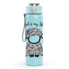 1PC Lamb Quote Text Art 750ml Color Plastic Sports Water Bottle Leakproof Flip Straw Lid Suitable for Sports Office Home Use