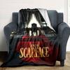1pc Scarface-Inspired Flannel Blanket - Soft Cozy All-Season Throw for Bedroom, Sofa, Camping, Travel - Perfect Gift for Movie FansB53