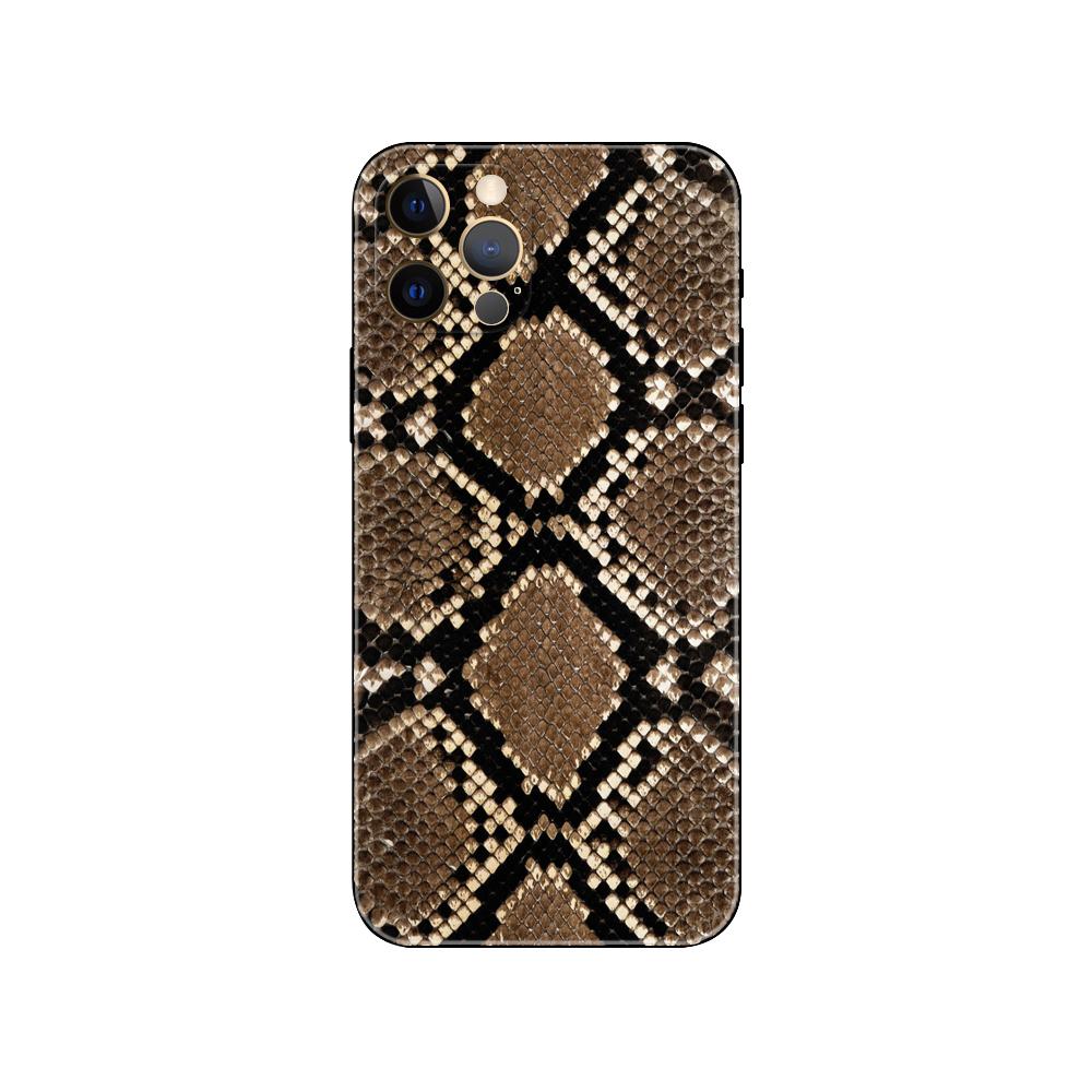 Чехол для телефона из змеиной кожи DIY с леопардовым рисунком для iPhone 5S 2020se 6s 7 8 plus x 10 XR XS 11 12 13 mini pro MAX, черная задняя крышка из ТПУ
