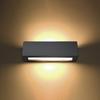 Vega ceramic wall lamp, gray