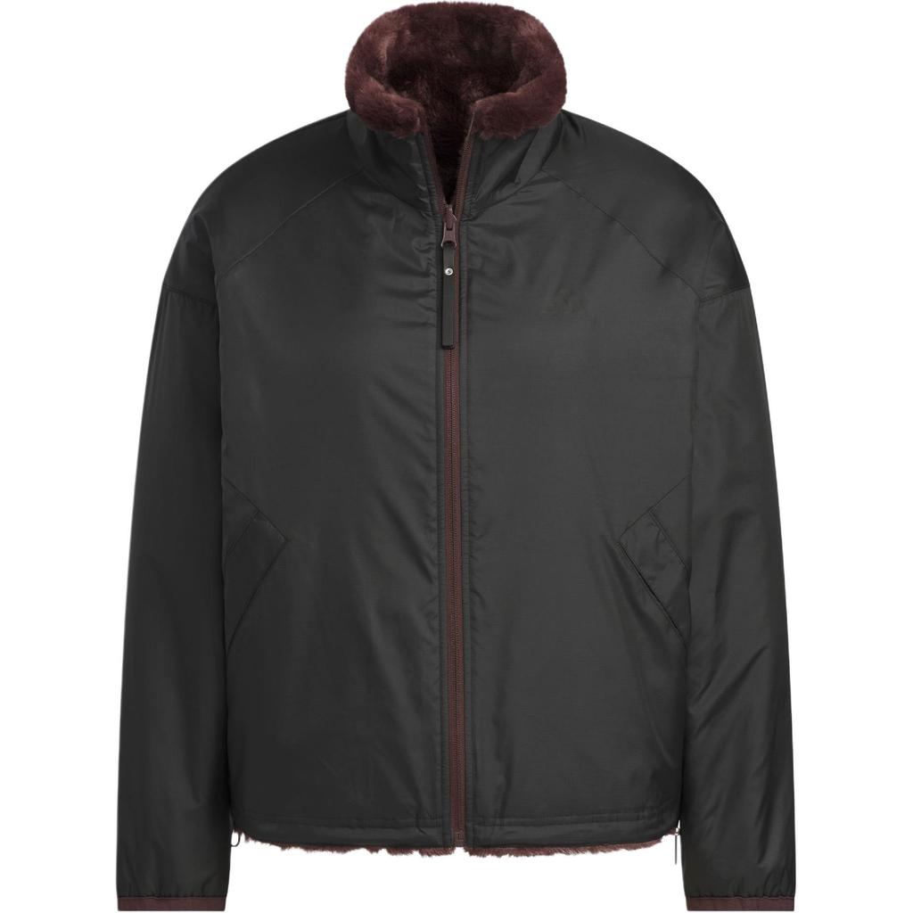 adidas Женская двусторонняя куртка из шерпы Черная Женская JX6837