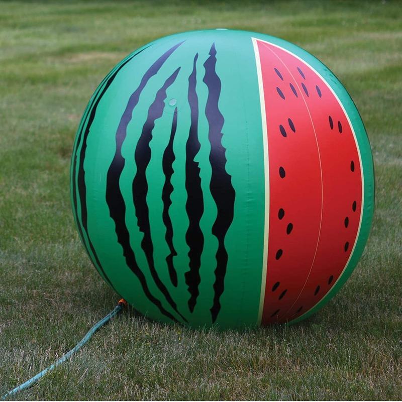60cm PVC Inflatable Watermelon Ball Water Spray Outdoor Garden Toys Kids Summer Party Beach Themed Birthday Decor Supplies