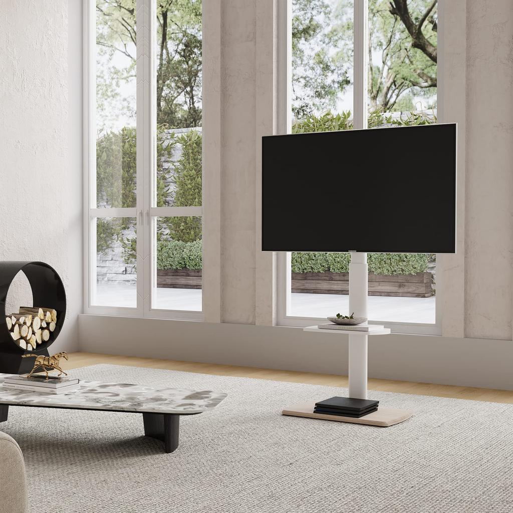 FITUEYES TV Совместимость с телевизором, высота дюймов, грузоподъемность, дерево, деревянное дно, 2 средние полки в комплекте, подставка F02E2461A, настенная подставка, телевизоры 32-70,