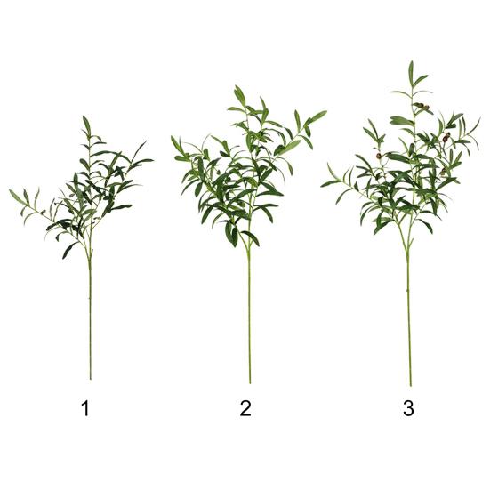 1 ветка искусственного растения, реалистичная свежесть, 6/10, раздвоенная необычная декоративная яркая искусственная олива для балкона