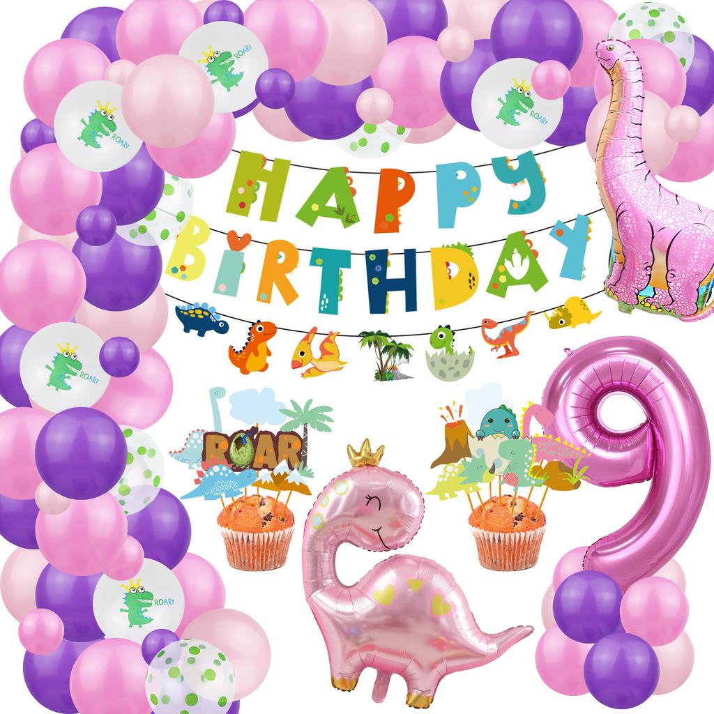 Костюм на тему динозавров, День рождения мальчика и девочки, Украшение для детской вечеринки по случаю дня рождения, Стена-фон из воздушных шаров с динозаврами