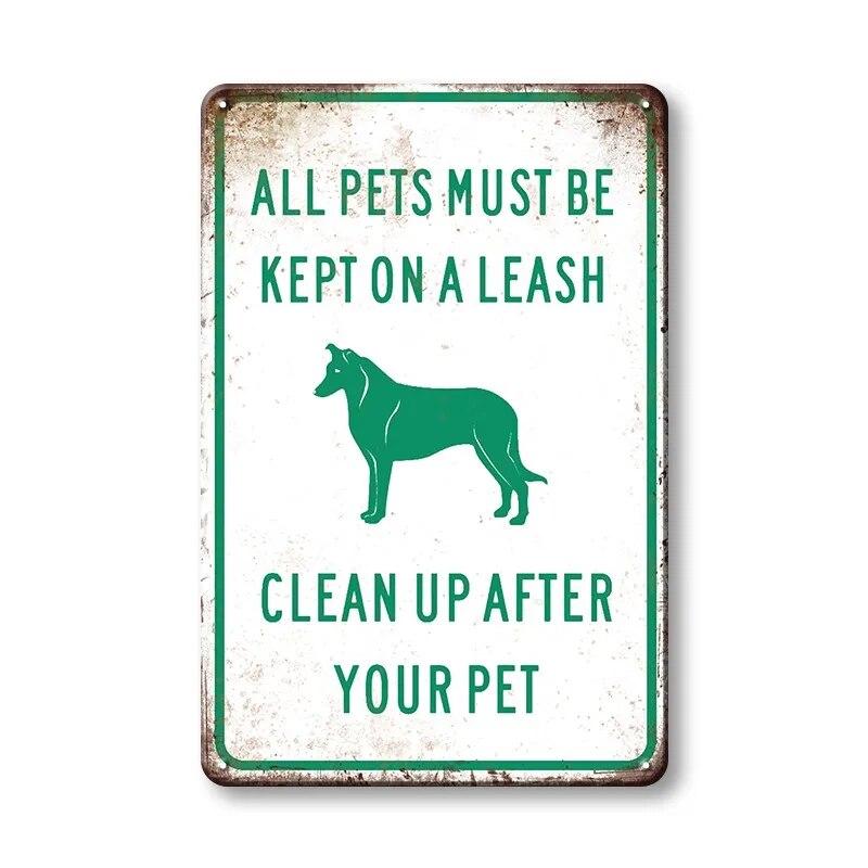 Warning Danger Poster Metal Decor Beware Of The Dog Cat Vintage Tin Sign No Trespassing Farmhouse Wall Decor Family Doorplate