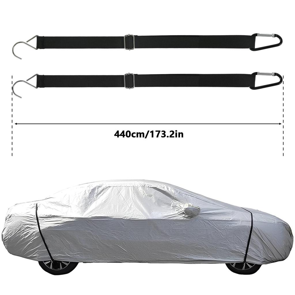 Powanfity Car Cover, Windproof Rope, 173.3 X 1.0 Inches (440 X 2.5 Cm), 2