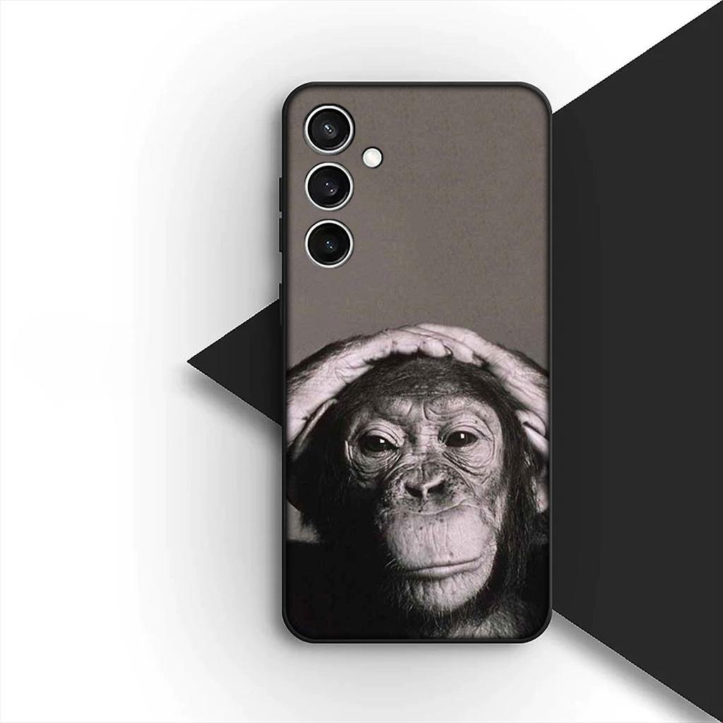 Cover for Samsung Galaxy S20 S22 S21 FE Ultra Plus A07 A17 A15 A16 A25 A57 A37 Casing Phone Case Animal Monkey Gorilla Ape Baby