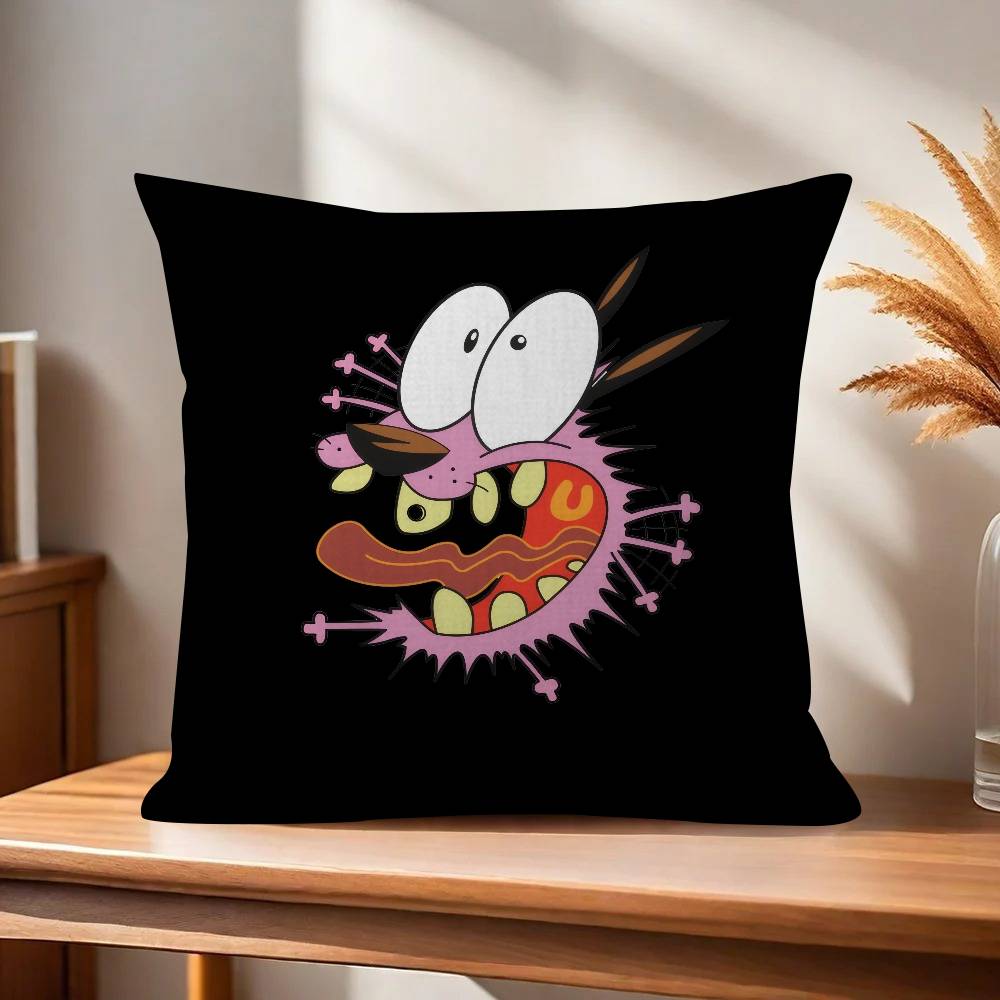 Movie CCourage Cowardly Dog Pillow Gift Home Office Decoration Pillow Bedroom Sofa Car Cushion CoverPillow Case