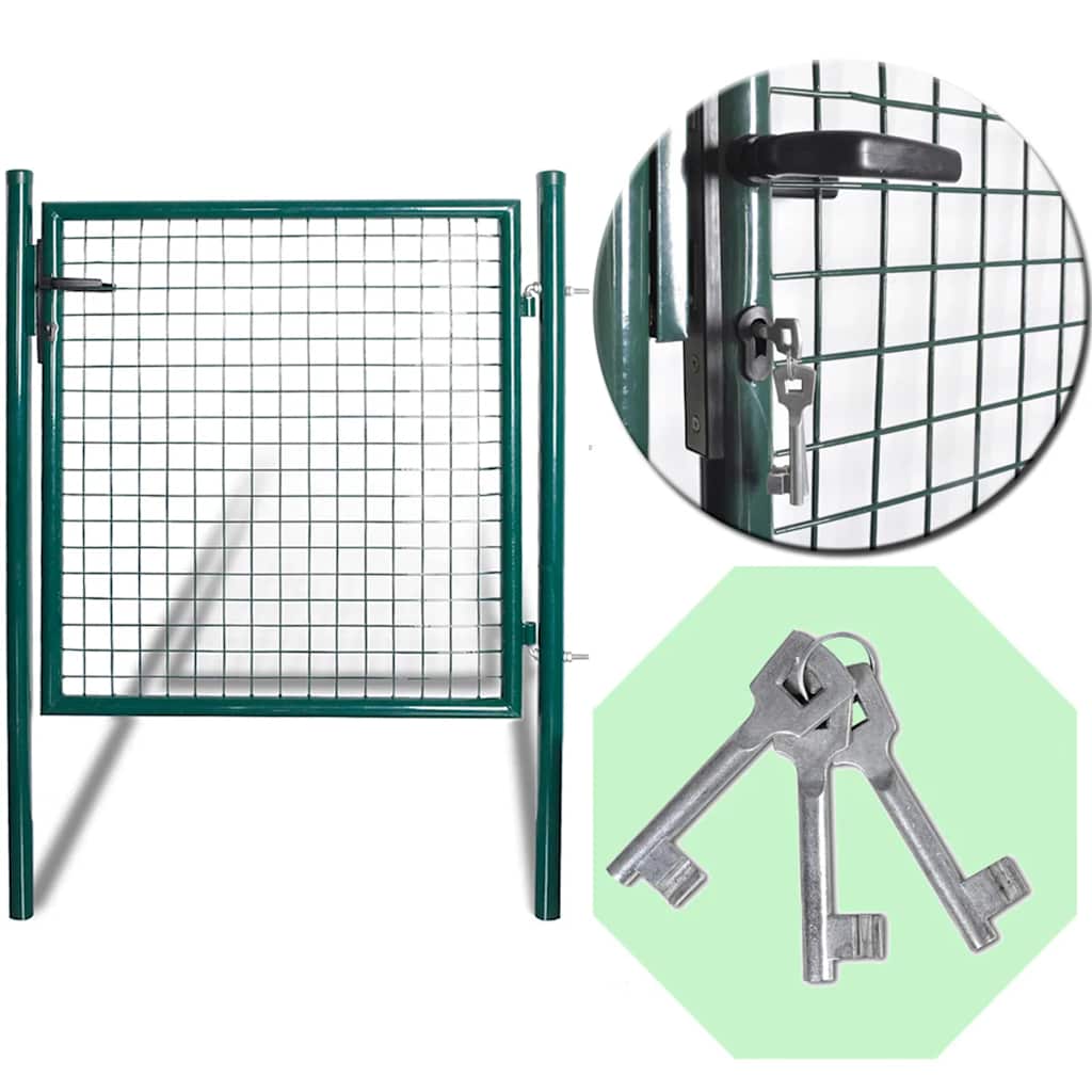 Vidaxl Brama Ogrodzeniowa Single Door 100X100 Cm, Stal Malowana Proszkowo