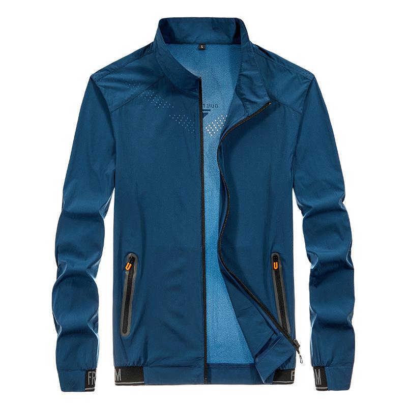 Солнцезащитная одежда Мужская летняя ультратонкая корейская спортивная куртка из ледяного шелка