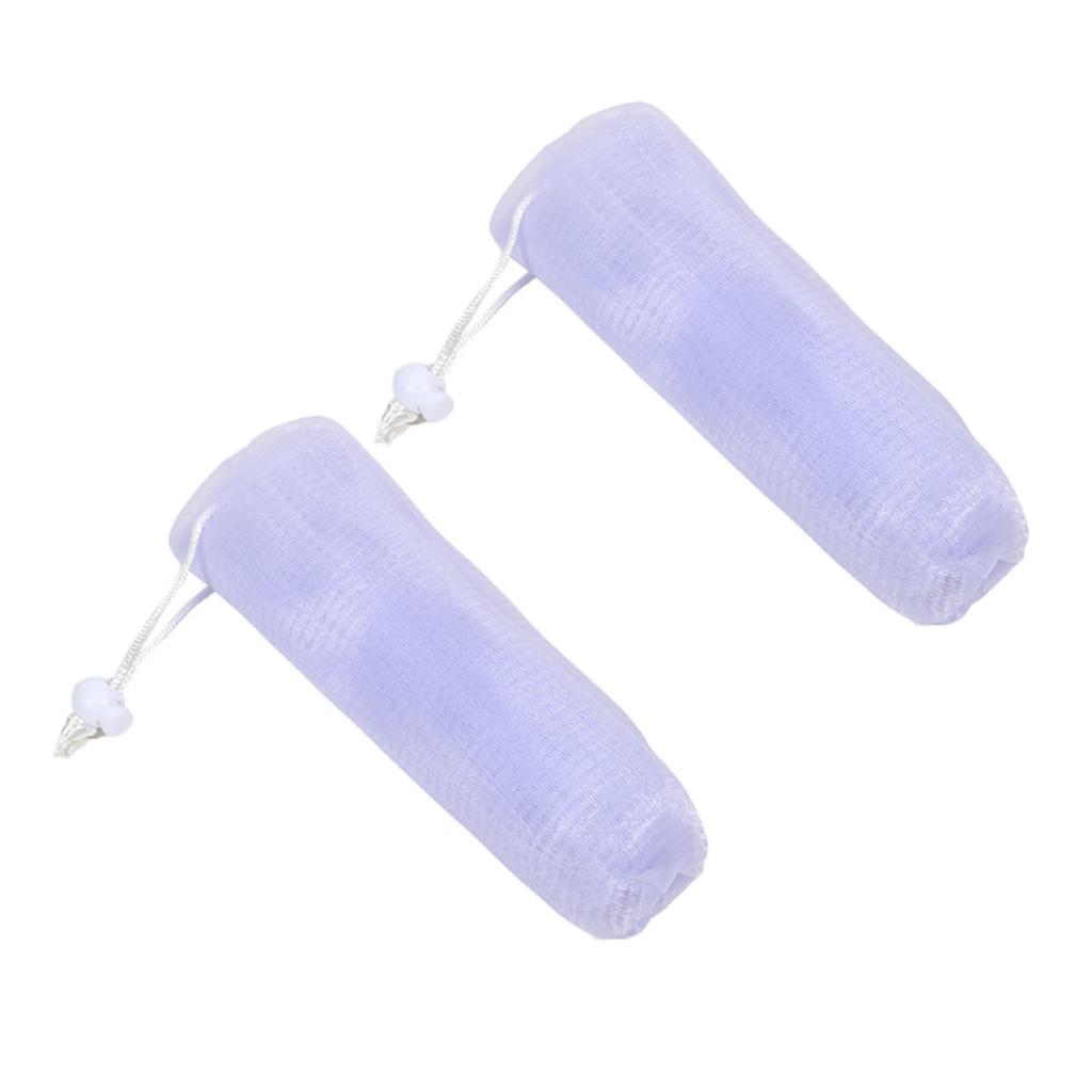 Exfoliating Nylon Mesh Soap Pouch Bubble Foam Net Soap Bag for Shower Soap Sack Holder Pocket Body Facial Cleaning Tool