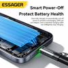 Essager 100 Вт 5 А Умный OTG-адаптер с автоотключением Type C OTG-коннектор С ремешком Для iPhone 17 16 15 Телефонов Android Планшета Ноутбука