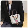 Contrast Color Cute Tote Bag, Large Capacity Fashion Choice.