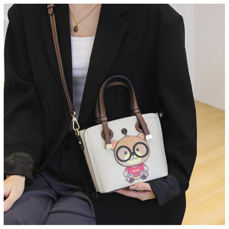 Contrast Color Cute Tote Bag, Large Capacity Fashion Choice.