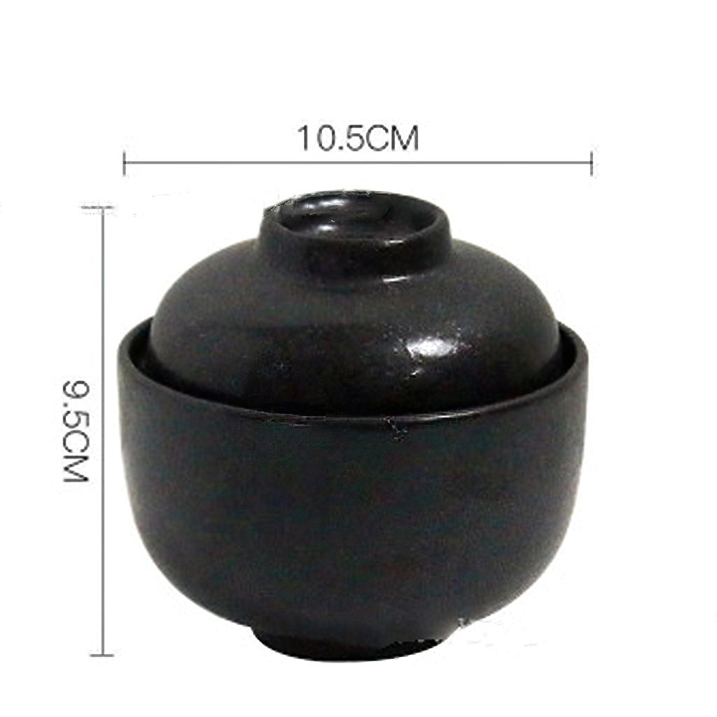 Ceramic Stew Pot Soup Bowl Tableware Lid 230ML Stew Cup Dinnerware Egg Cup Household Kitchen Supplies Eco-friendly Snack Bowl