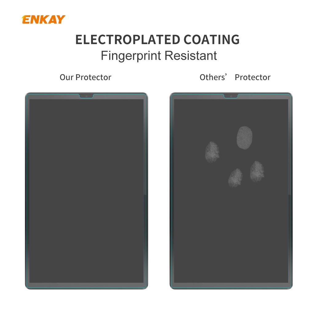 ENKAY 2Pcs/Set 0.33mm 9H 2.5D Arc Edge Tempered Glass Screen Protector for Lenovo Tab M10 Plus 10.3 TB-X606F/Tab K10