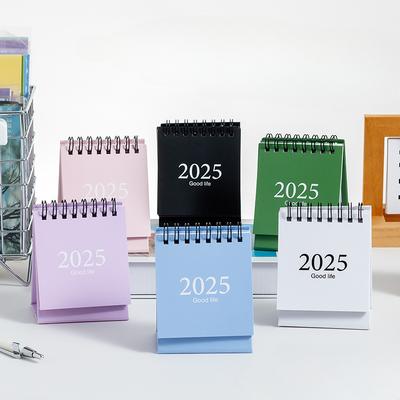 Мини-календарь на 2026-2026, Настольное украшение в стиле Моранди, Креативный перекидной календарь-планировщик