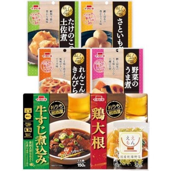 Retort food assortment popular side dishes 6 types meals set Ichibiki room temperature storage snacks meat vegetables Japanese style domestic dried