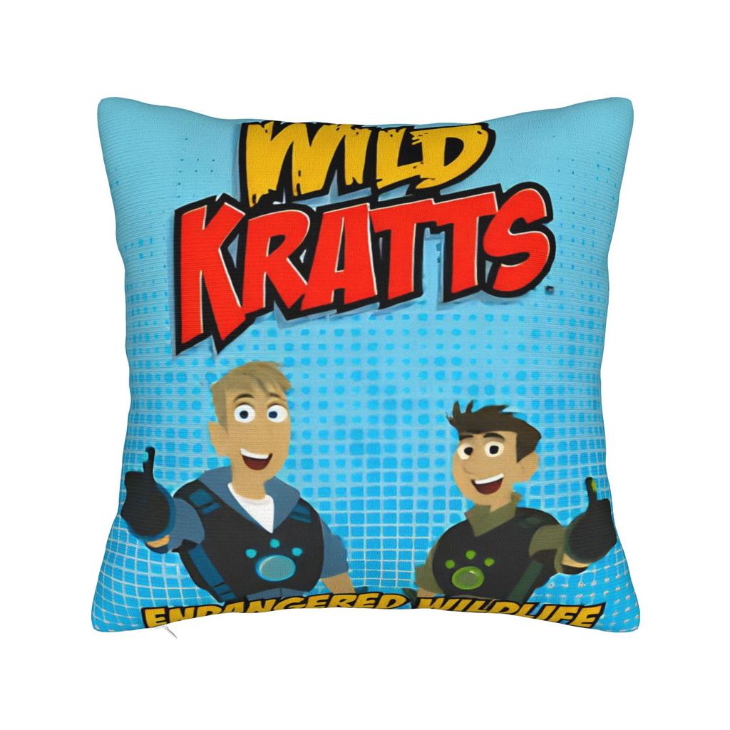 Decorative Pillowcases Wild Kratts Cartoon Merchandise Home Pillow Case Cover Zippered Multi Size