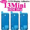 3 шт. Водонепроницаемая наклейка для iPhone 16 Pro Max 15 14 Plus 13 12 11 XsMax XR 8 SE Защитная клейкая лента для рамки ЖК-экрана, вырезанная по форме, клей