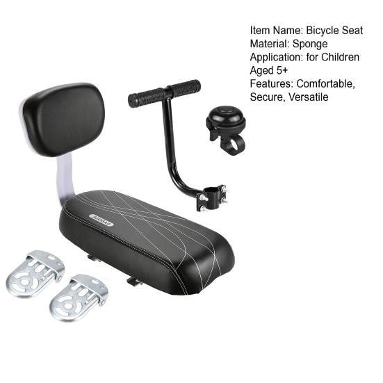 Yousheng Подушка на заднее сиденье велосипеда, подлокотник для велосипеда, подставка для ног, поручни, набор педалей, детское защитное сиденье для велосипеда для электрических складных велосипедов