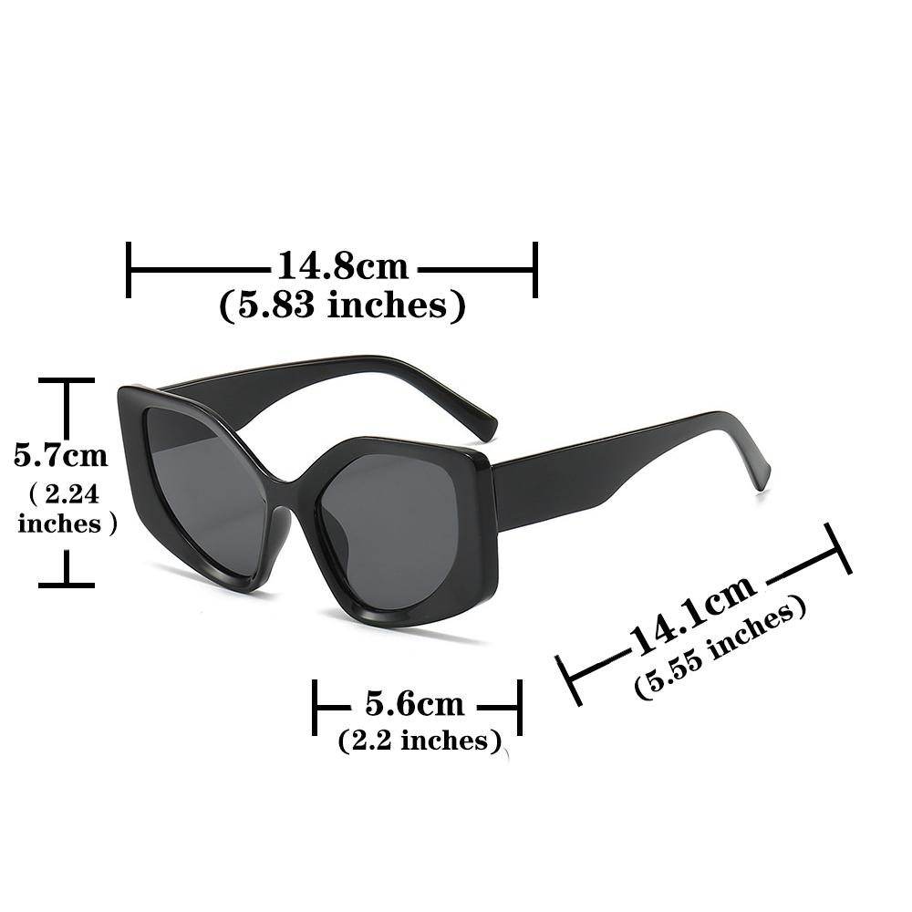 Винтажные солнцезащитные очки «кошачий глаз» с большой оправой для женщин и мужчин, брендовые квадратные солнцезащитные очки, ретро многоугольные очки, очки для мужчин и женщин