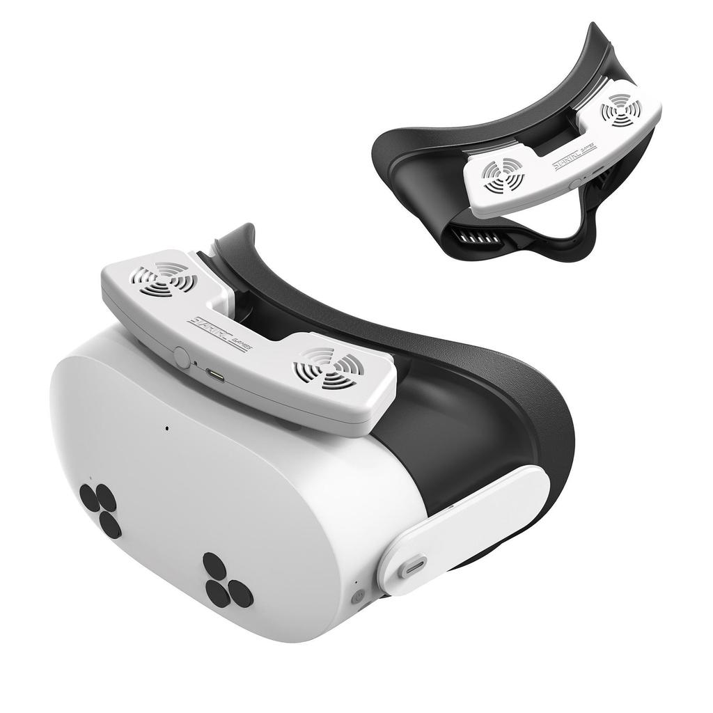 Meta Quest 3 S Ventilation Cooling Fan Ice Silk Anti-Fog & Anti-Stuffy Replacement Mask