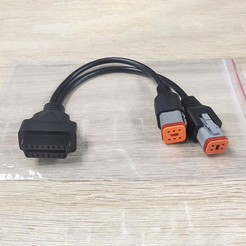 Кабель для диагностики мотоциклов, 2 в 1, интерфейсы OBD для считывания данных, простое подключение и работа для разъема 6+4 контакта, профессиональное использование