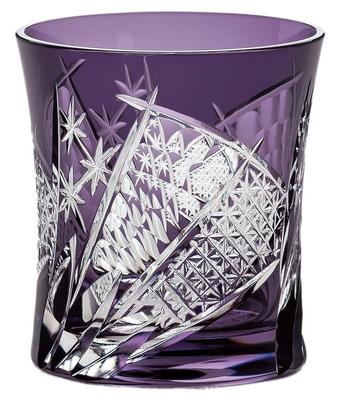 Стакан Toyo Sasaki Glass Yachiyo Kiriko с рисунком веера 280 мл, изготовлен в Японии, деревянная коробка, стакан Rocks Glass Shochu, стакан для виски, стеклянный стакан, подарочный подарок