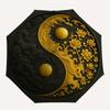 Yin Yang Harmony Wall Art Decor - FloralDesign for Balance and SerenityUmbrella, Portable 3-Fold Compact Umbrella for Men & Women Gift