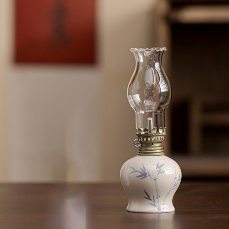 1 шт. ретро расписанная вручную керосиновая лампа керамическая чайная церемония атмосфера свеча старое масло