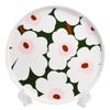 Тарелка Marimekko Unikko x Темно-зеленый x Светлый 25 см 073858 163 Oiva Unikko Цветочный Скандинавские Кухонные Аксессуары (Белый розовый) Тарелка, Большая, Принт, Стиль,